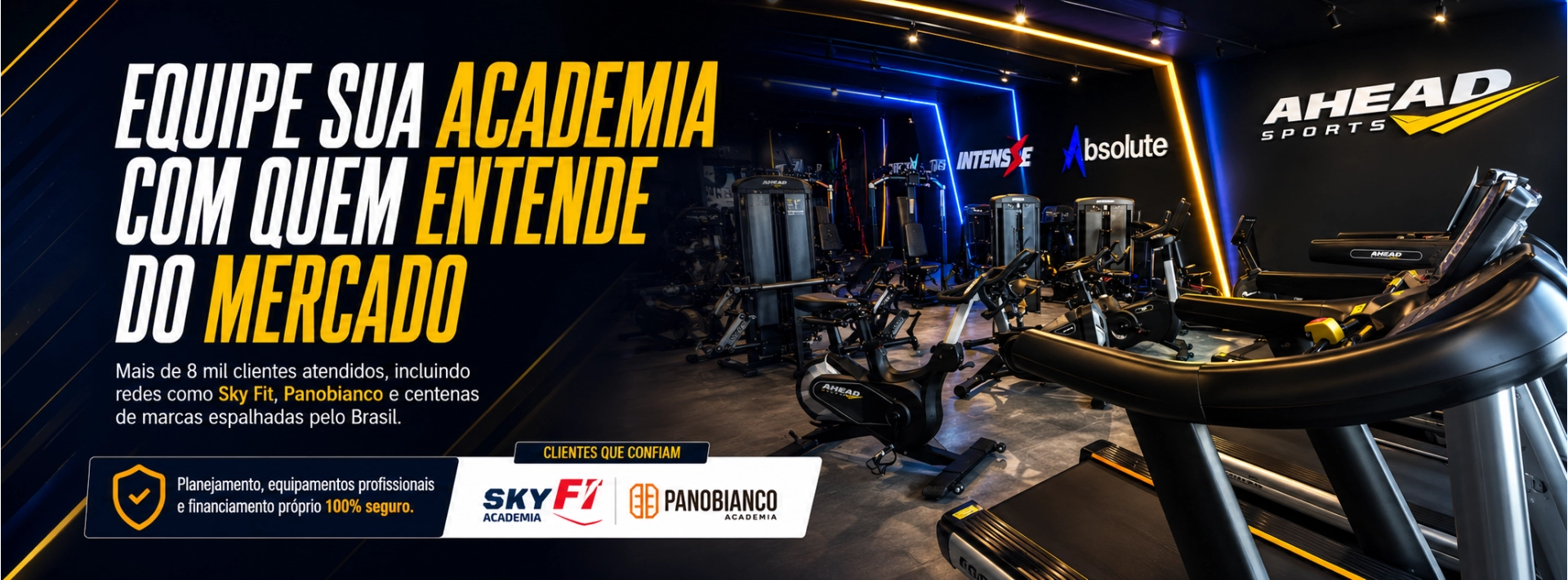 Equipe sua Academia e Condomínio com a Ahead Sports