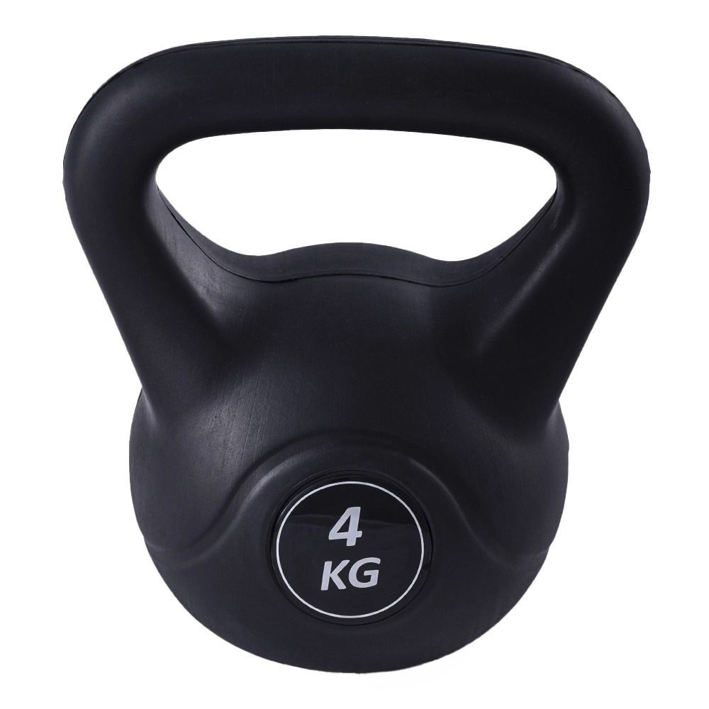 Kettlebell Black Cimento 4 Kg (Black Cement Kettlebell 4Kg) - As - Preto
