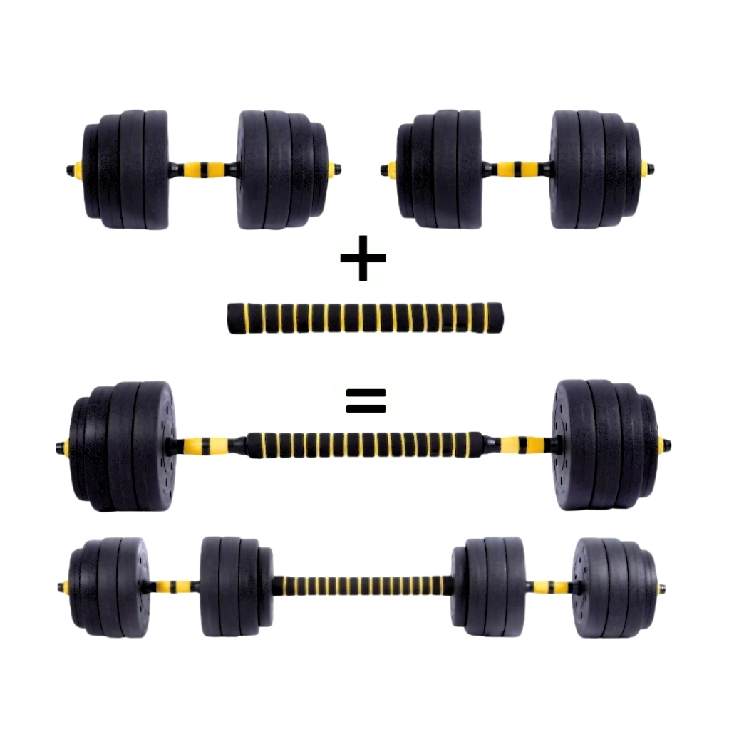 Kit Halteres 3 Em 1 Peso Musculação Até 40kg Ajustável