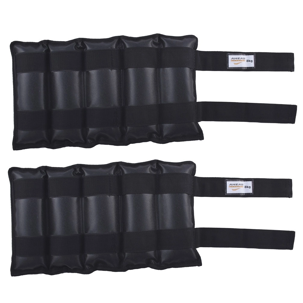 PAR CANELEIRAS DE PESO 8KG (ANKLE WEIGHTS PAIR 8KG) - ULTRAFIT - PRETO