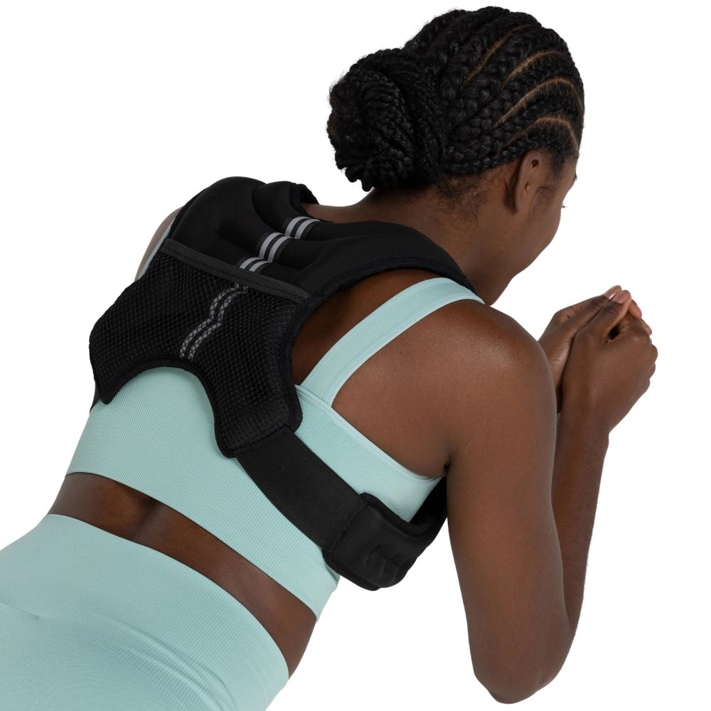COLETE DE PESO PARA TREINAMENTO FUNCIONAL 10KG (WEIGHT VEST FOR FUNCTIONAL TRAINING) - BONAFIT - PRETO