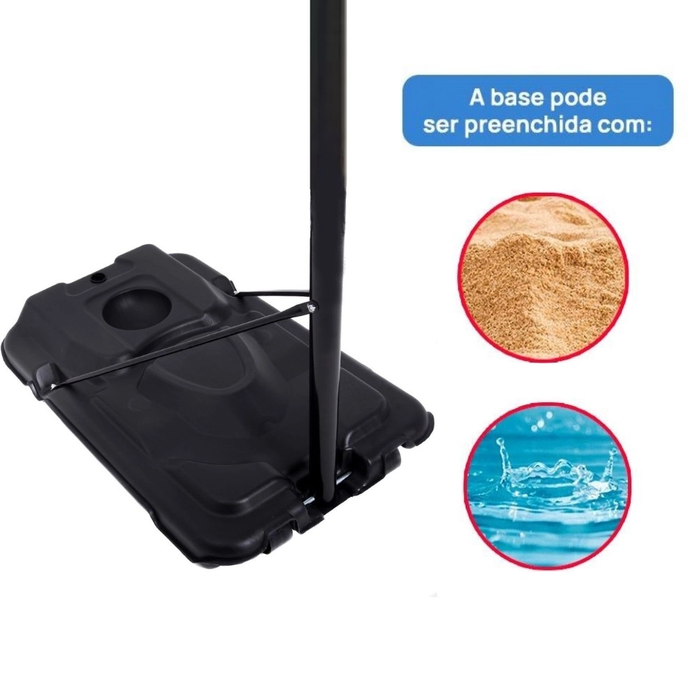 Tabela De Basquete Móvel Profissional Em Aço Cesta Em Nylon Bonafit