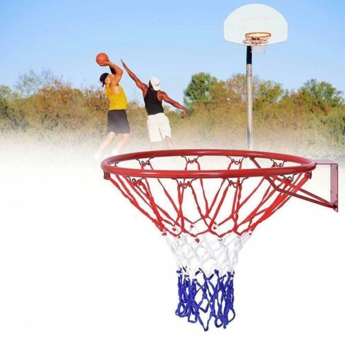 Aro Oficial de Basquete Profissional 45cm em Aço com Rede Tricolor