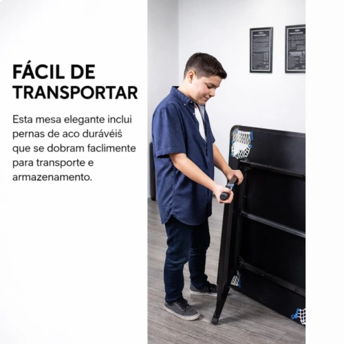 Mesa de Sinuca Ahead Sports 2,16m em MDF Preto com Pano Acrílico Completa + 5 Figurinhas da Copa