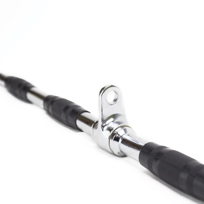 Pulley Puxador Costas Emborrachado 122Cm (Lat Pulldown Bar) - As - Preto