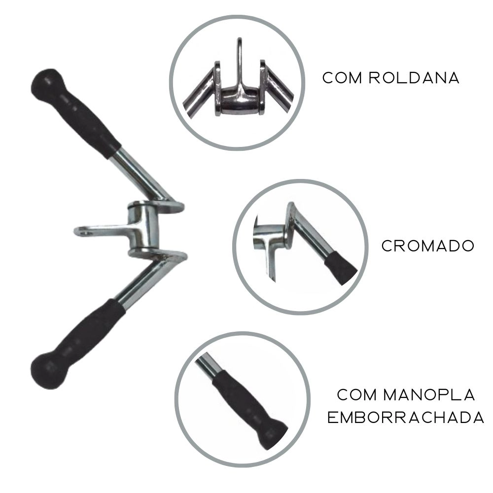Puxador Em W Alça De Borracha (W Handle) - As - Preto