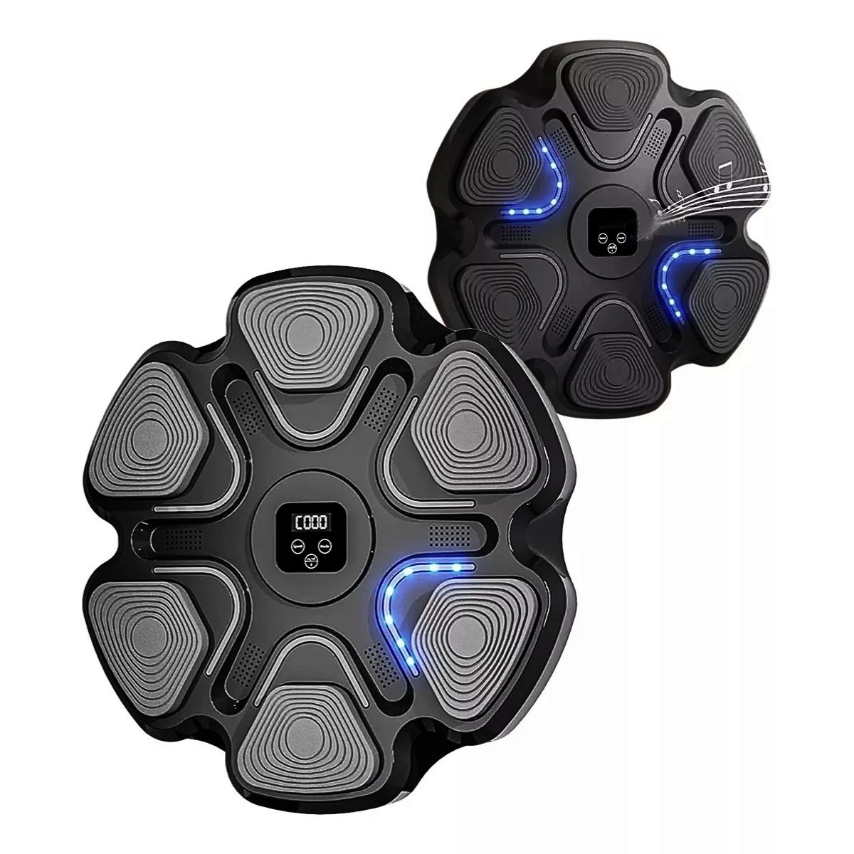 Treino De Boxe Máquina Musical Led Inteligente Com Luvas Cinza Escuro