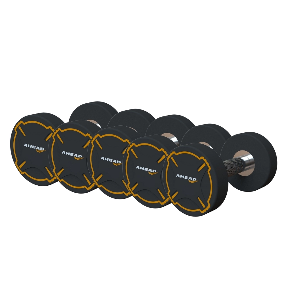 KIT DUMBELL REDONDO BORRACHA VULCANIZADA 12,5 A 50KG ABSOLUTE 