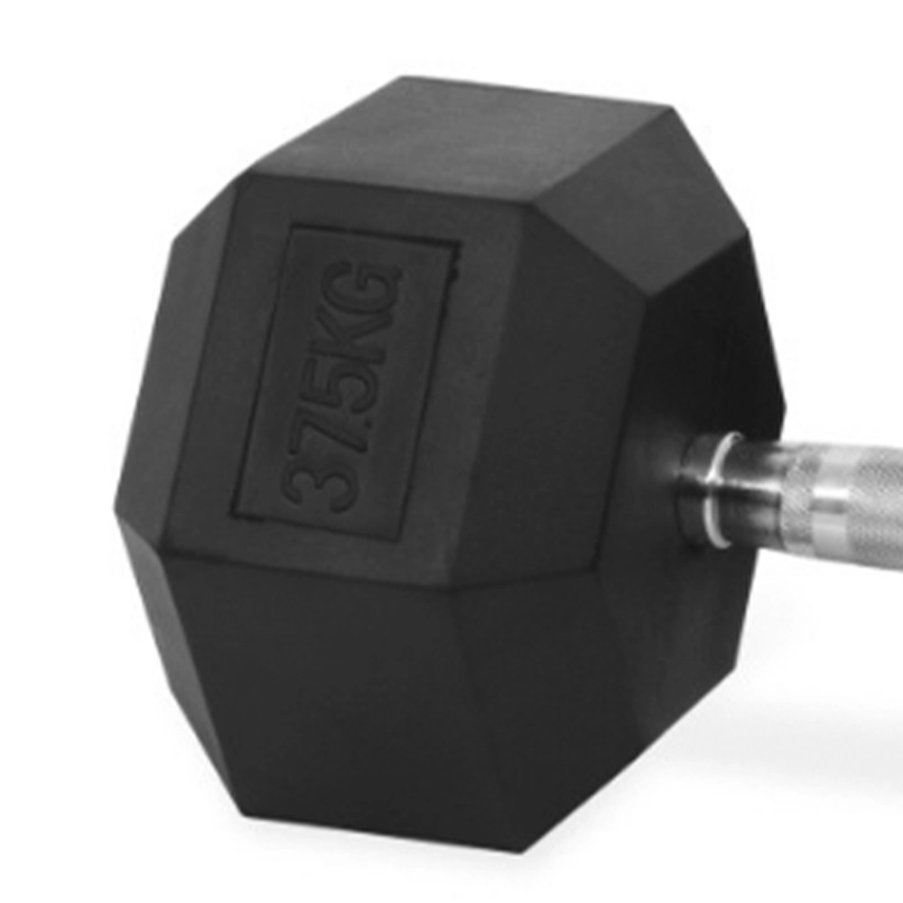 Halter Dumbell Sextavado 37,5Kg (Hex Dumbbell 37.5Kg) - As - Preto