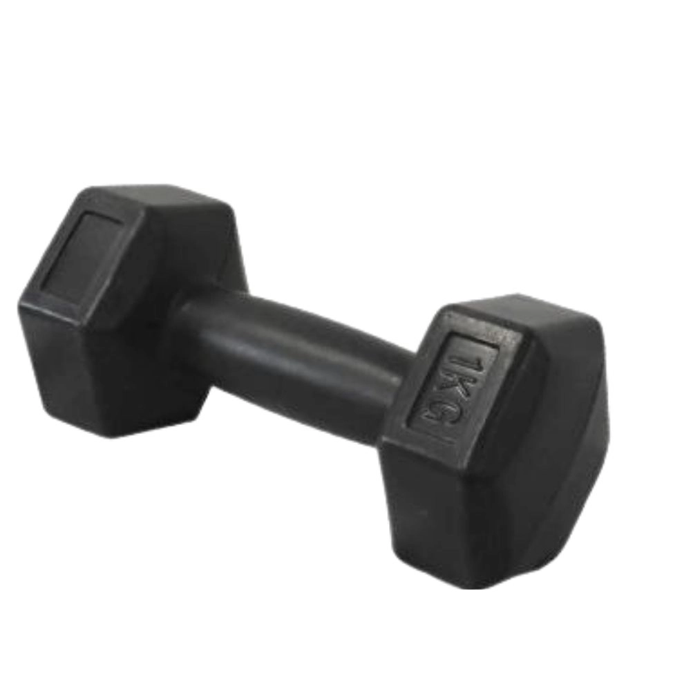 Par de Halteres Sextavados 1KG Bonafit Dumbbells de Cimento Revestidos em PVC
