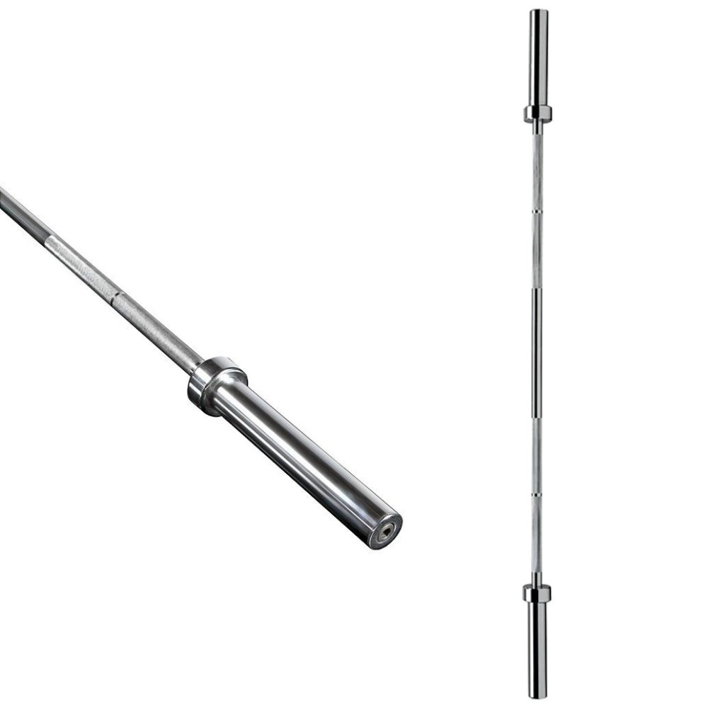Barra Reta Olímpica Cromada 180cm Profissional para Academia e Musculação