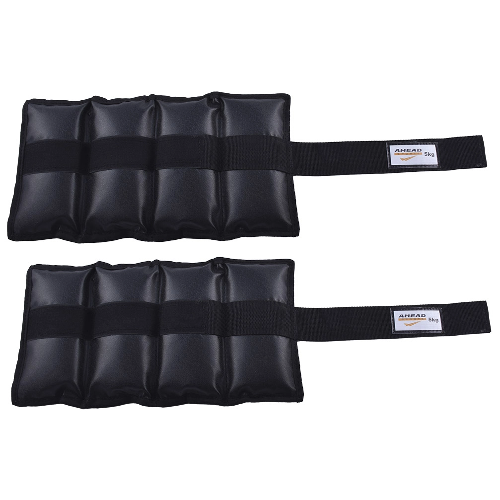Kit 5 Pares de Caneleiras de Peso 1kg a 5kg Cada Ahead Sports para Treino Funcional, Musculação e Fortalecimento