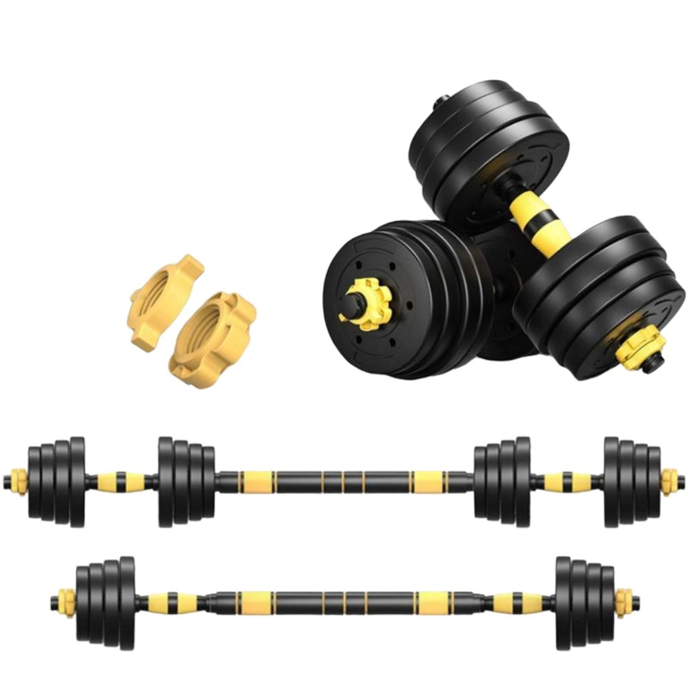 Kit Halteres 3 Em 1 Peso Musculação Até 20kg Ajustável