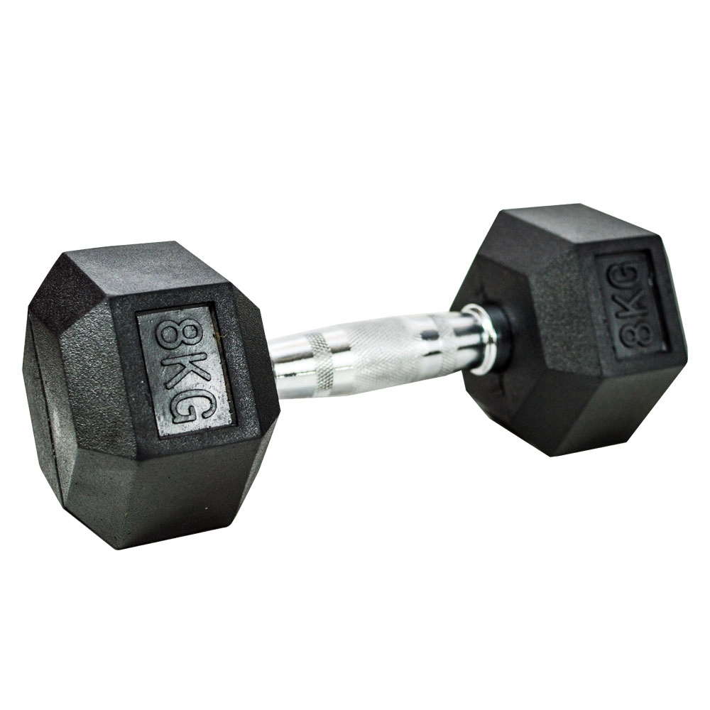 Halter Sextavado 8kg emborrachado