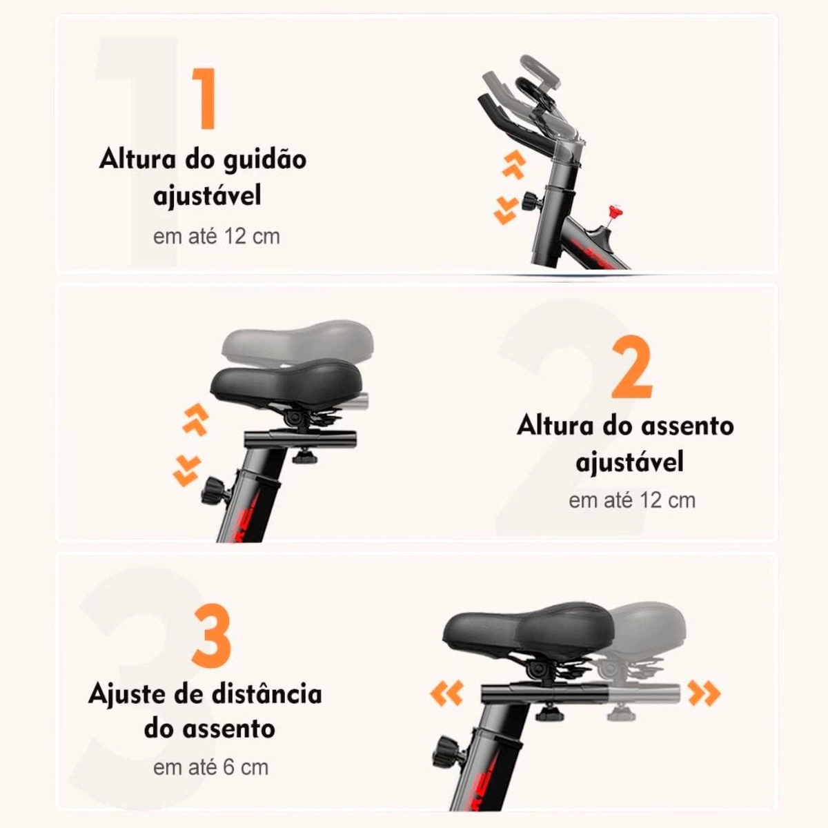 Bicicleta Ergométrica Spinning Mecânica 6 Kg Ahead Sports