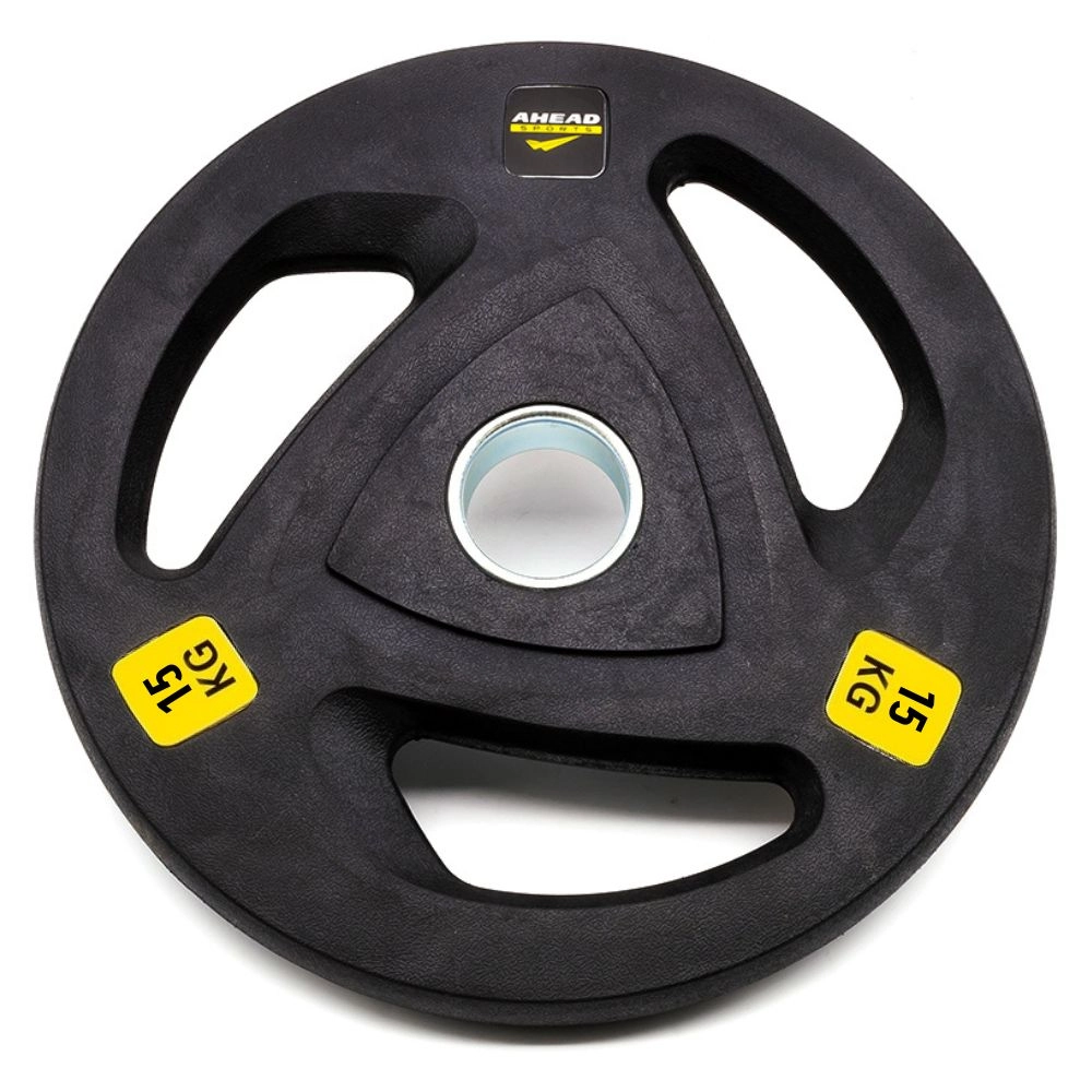 Anilha Olímpica Borracha 15 Kg Ahead Preto