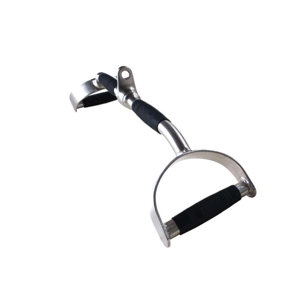 Puxador Pulley com Estribo 66cm Ahead Sports Cromado Pegada Emborrachada e Alta Resistência