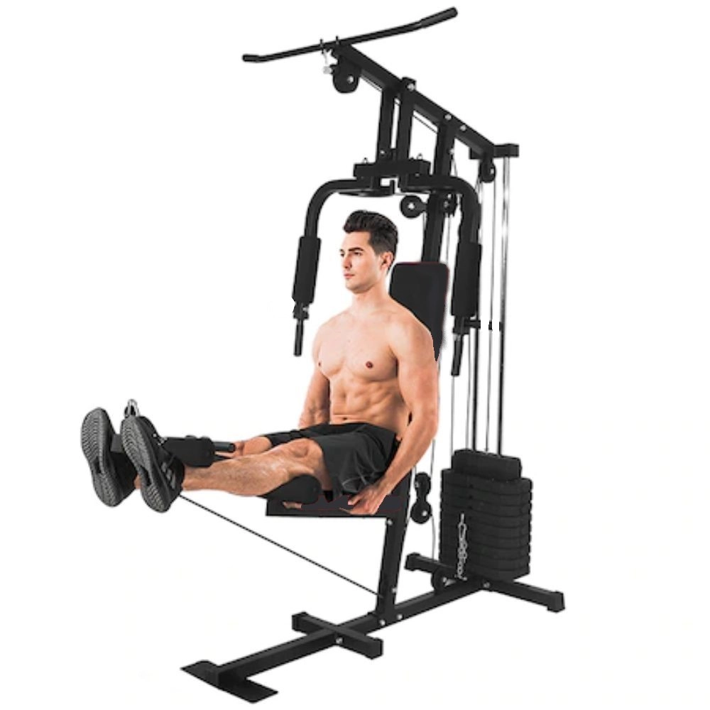 KIT ESTAÇÃO DE MUSCULAÇÃO ATÉ 66KG + 5 MINI BAND (UP TO 66KG HOME GYM STATION + 5 MINI BANDS) - BONAFIT - PRETO