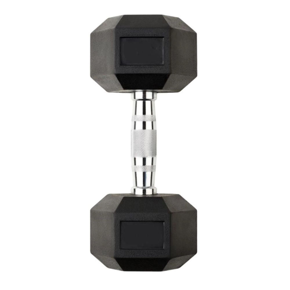 Halter Dumbell Sextavado 42,5Kg (Hex Dumbbell 42.5Kg) - As - Preto