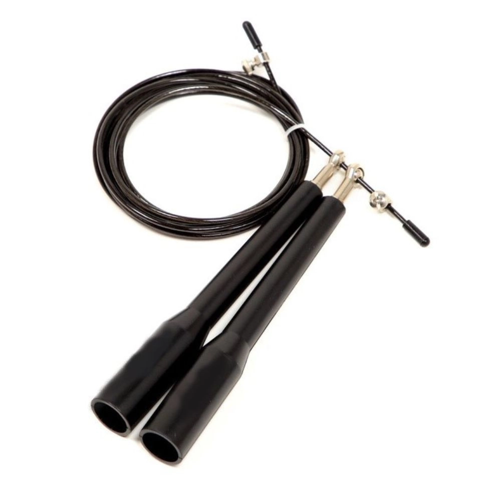 Corda De Pular Rolamento Ajustável Em Aço (Jump Rope With Bearing, Adjustable, Steel Handle) - Bonafit - Preto