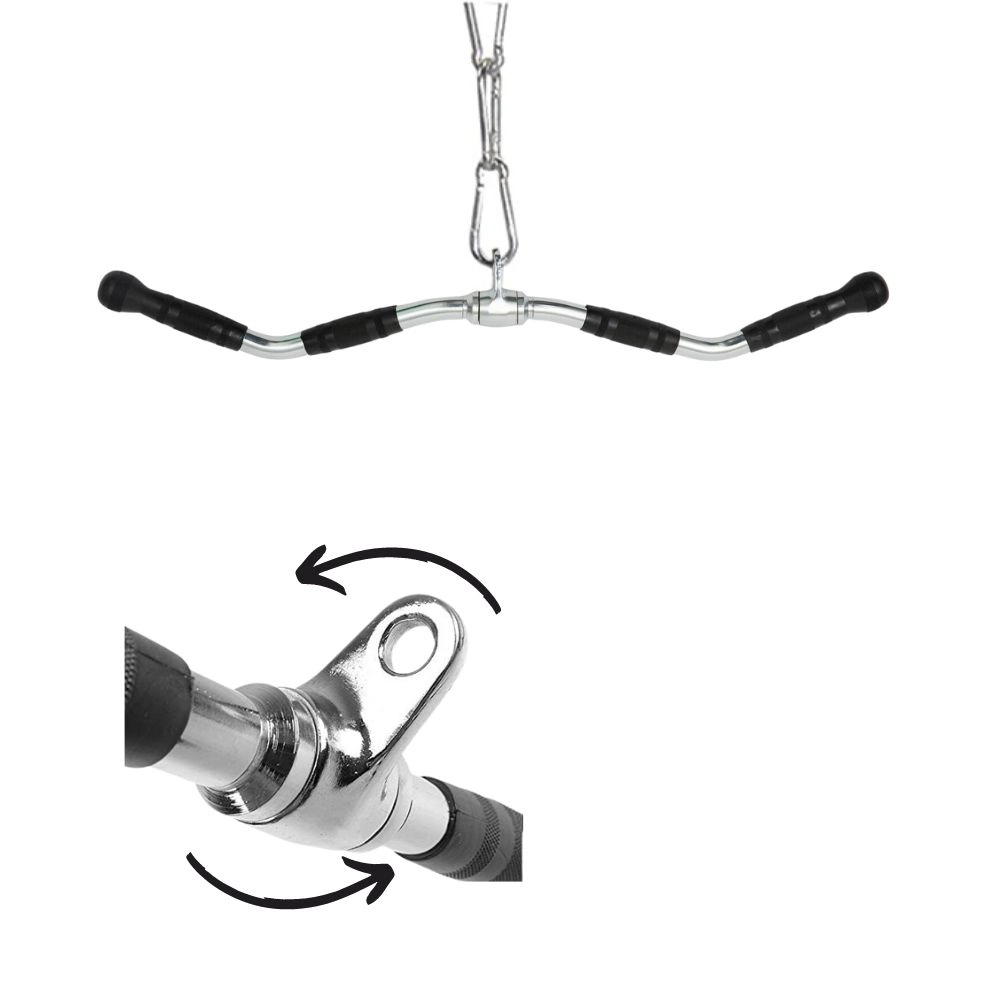 Pulley Puxador W / M Emborrachado Giratório Musculação Resistência e Conforto