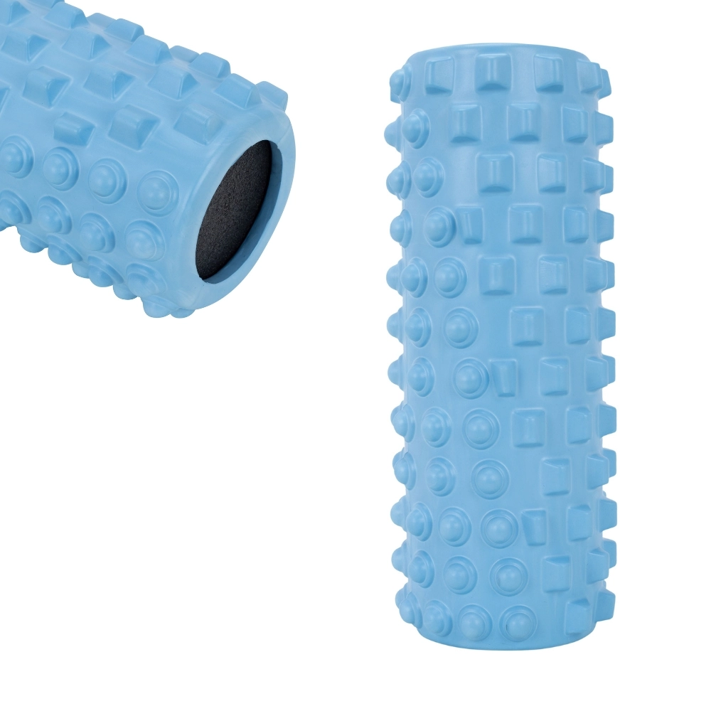 Rolo De Massagem Liberação Miofacioal Fisioterapia (Foam Roller) - Bonafit - Azul Claro