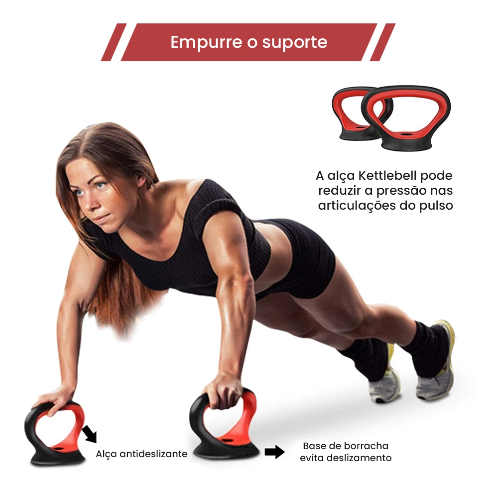 Halter Anilha Barra Kettlebell Kit Musculação 30kg Ahead Sports