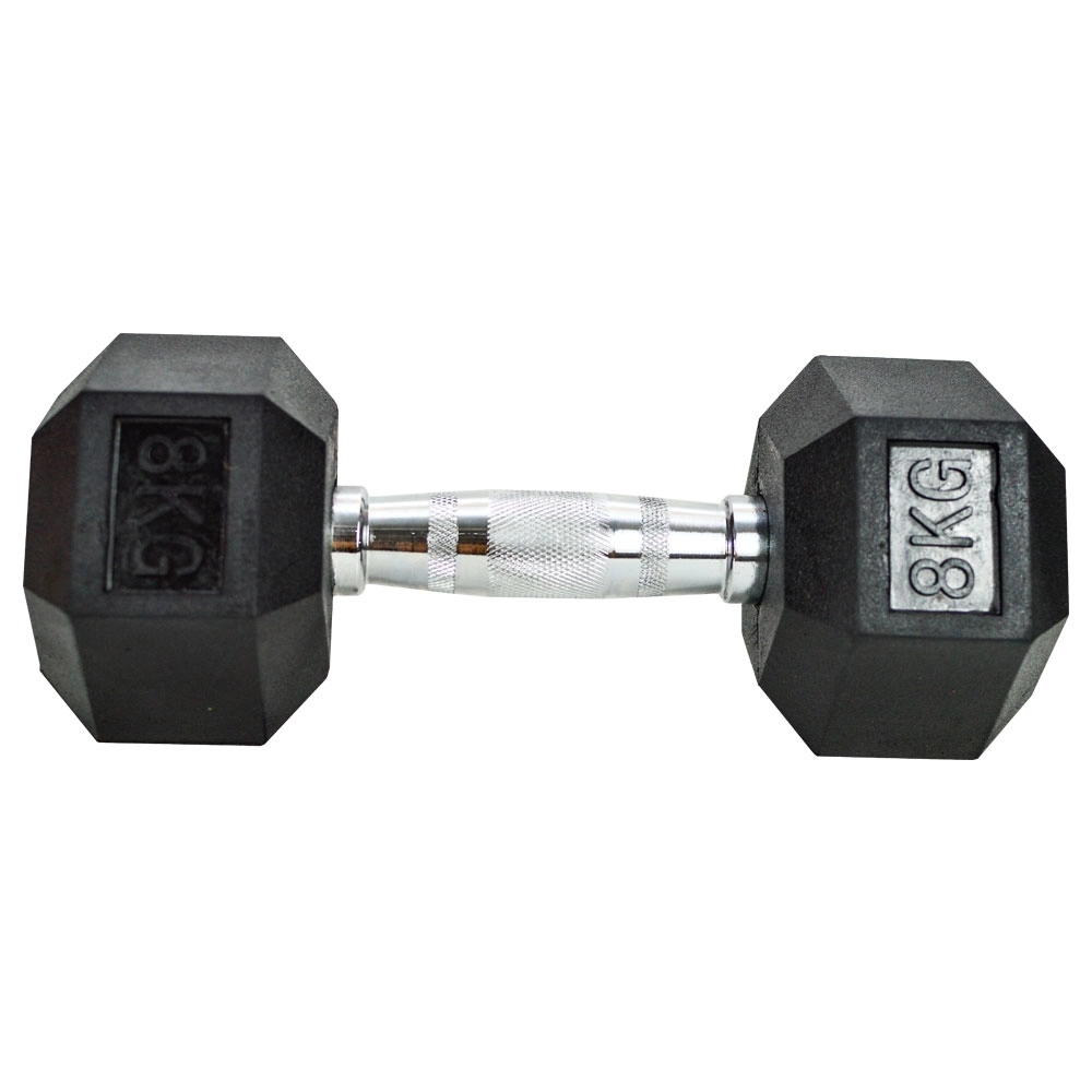 Halter Sextavado 8kg emborrachado