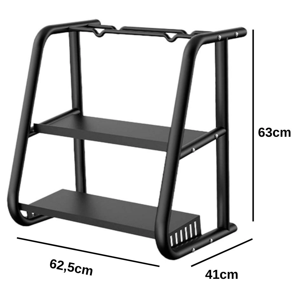 Suporte Para Kit Musculação 6 Em 1 Bonafit Preto 