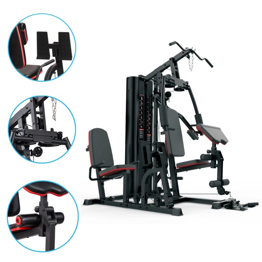 ESTAÇÃO 75KG 3 FRENTES + KIT DE HALTERES 6 EM 1 ATÉ 20KG 