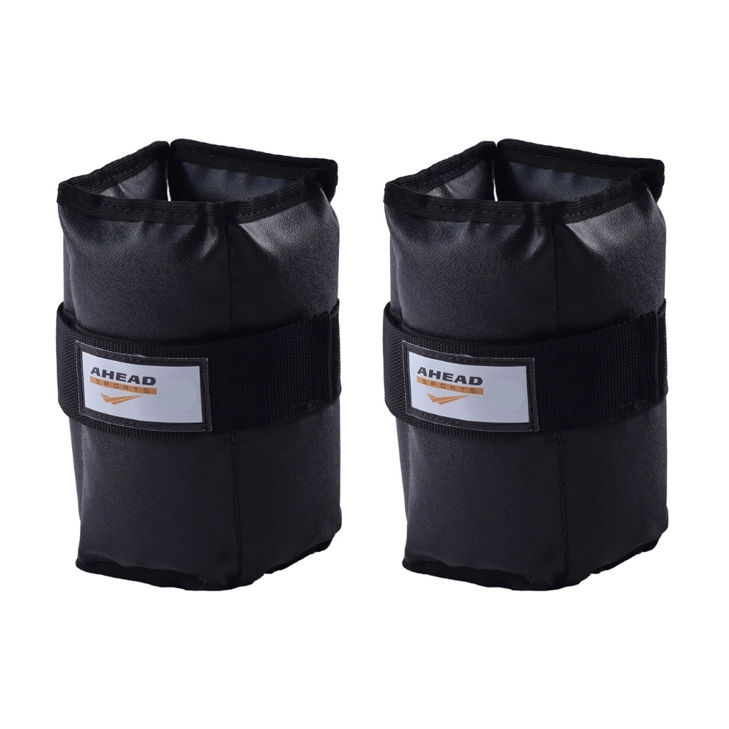 Par Caneleiras Tornozeleiras Ajustáveis 5kg (Cada) Ahead Sports Treino de Força e Resistência