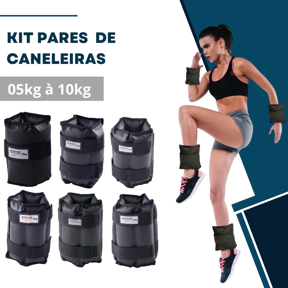 Kit Caneleiras 5kg À 10kg  Preto