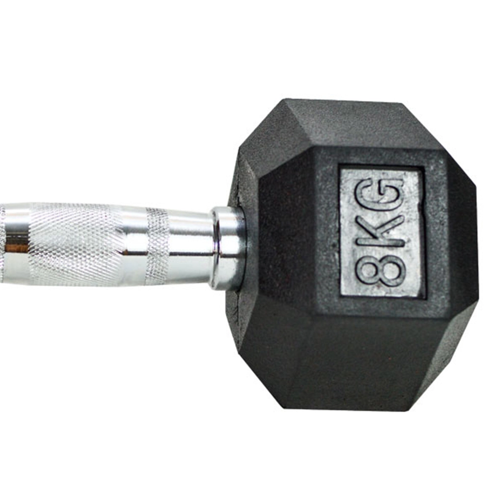 Halter Sextavado 8kg emborrachado