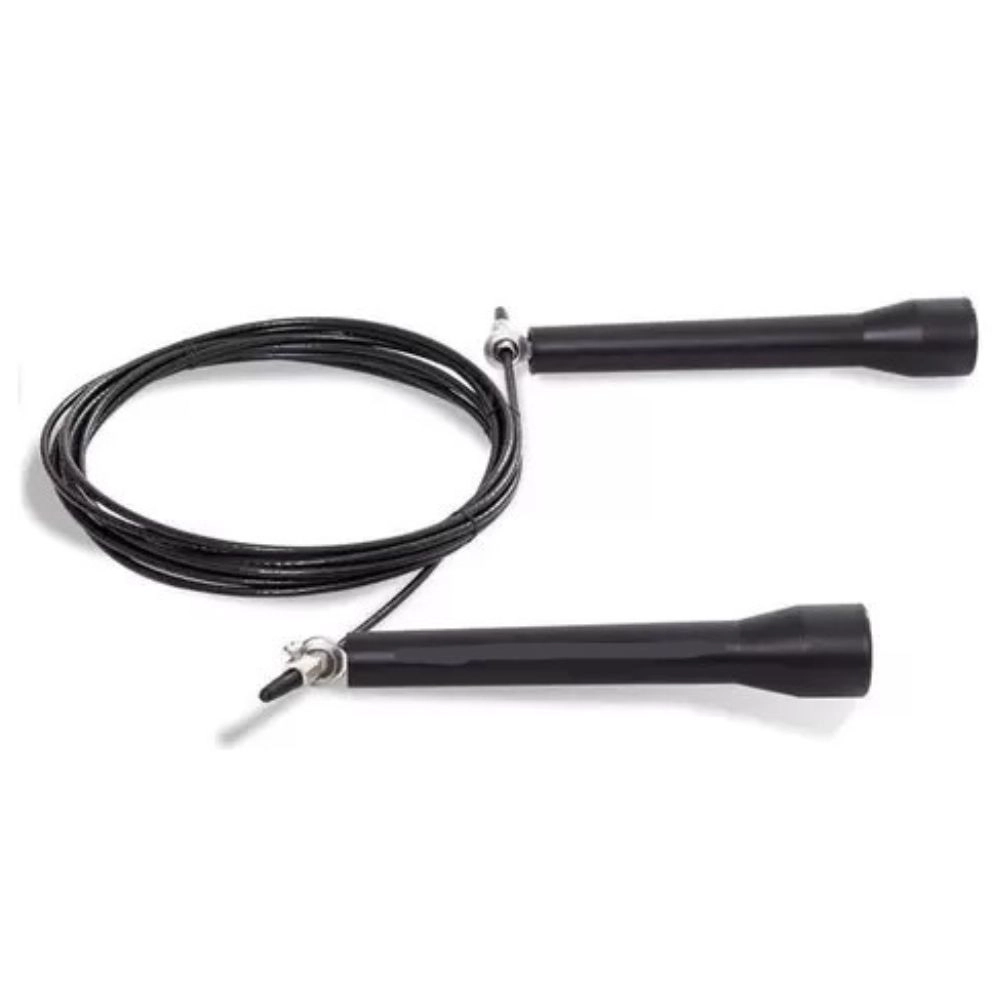 Corda De Pular Rolamento Ajustável Em Aço (Jump Rope With Bearing, Adjustable, Steel Handle) - Bonafit - Preto