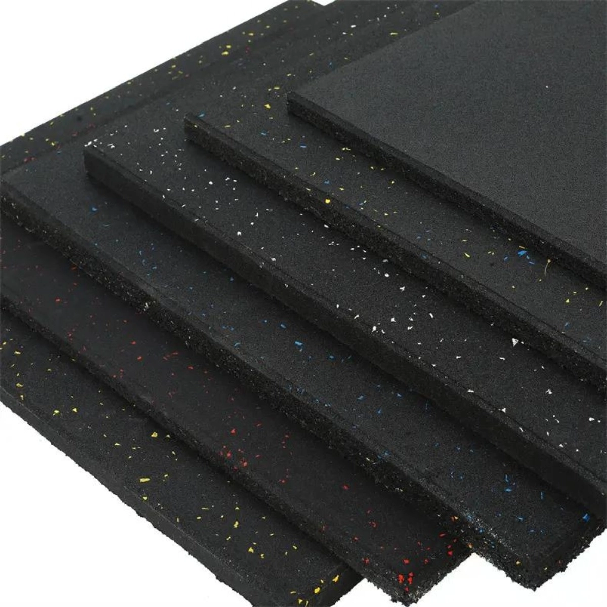 Piso Emborrachado 1x1m 15mm Preto
