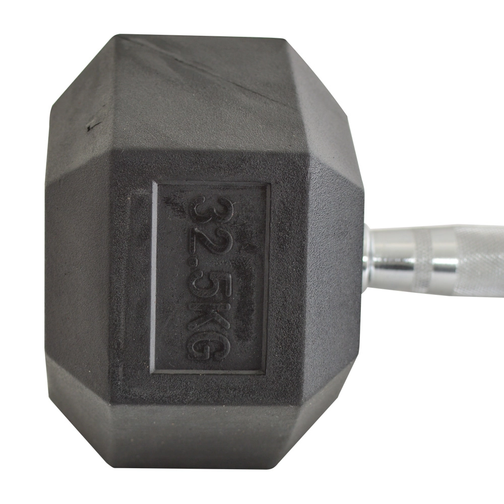 Halter Dumbell Sextavado 32,5Kg (Hex Dumbbell 32.5Kg) - As - Preto