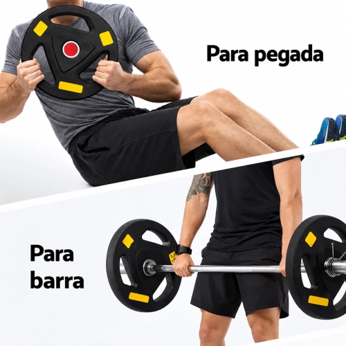 Anilha Olímpica Vulcanizada Ahead Sports 50mm | 1,25kg a 25kg