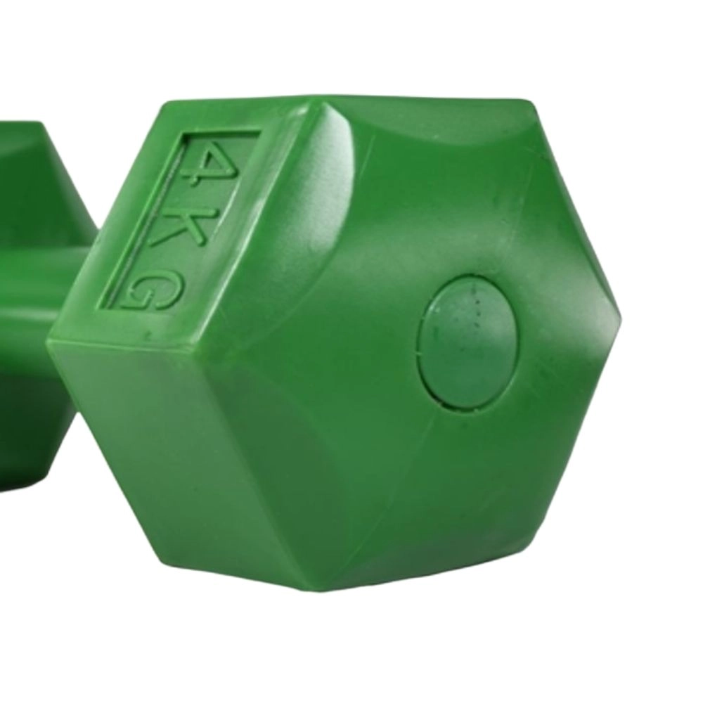 Halter Sextavado 4KG Bonafit Revestimento em PVC Verde, Conforto e Durabilidade