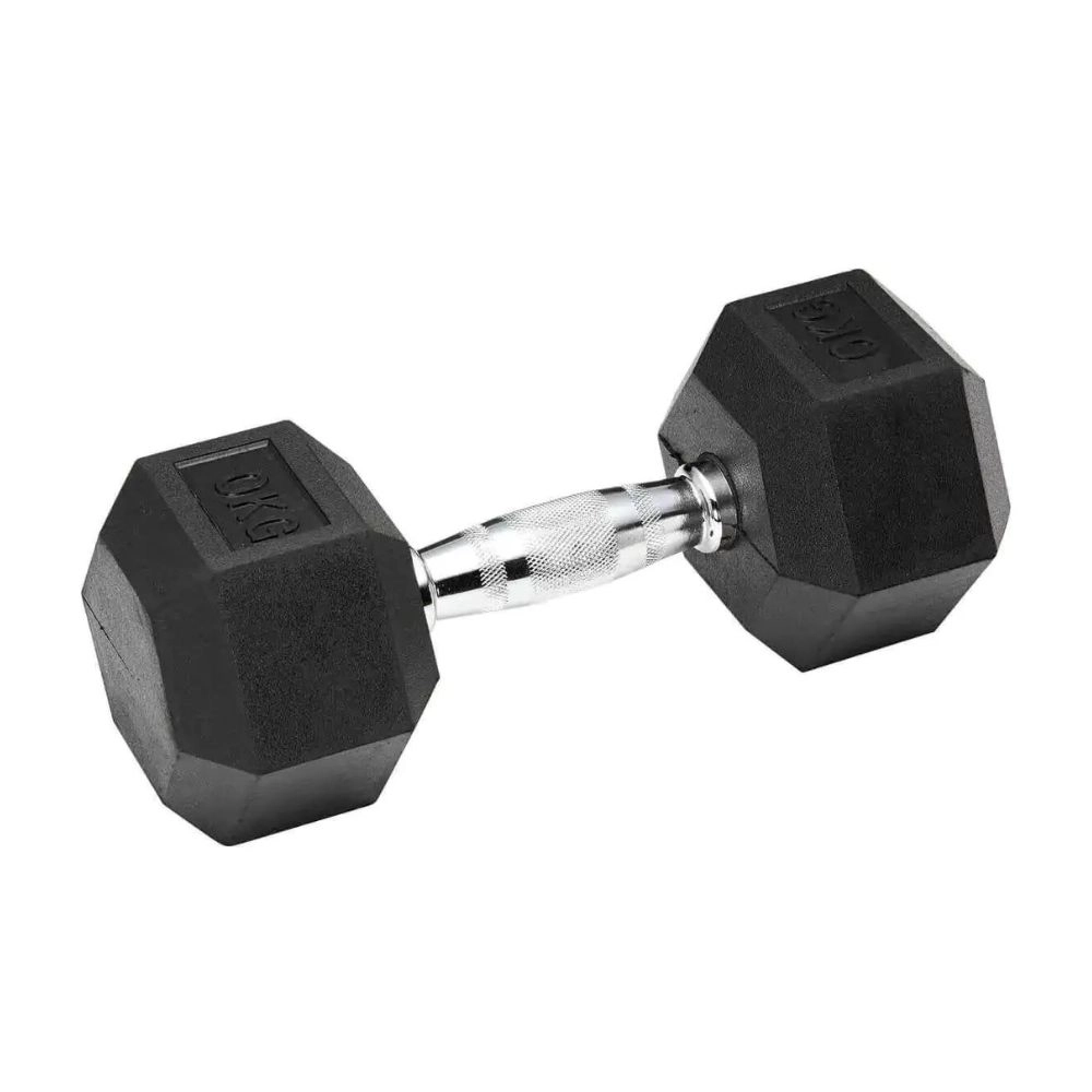 Halter Dumbell Sextavado 42,5Kg (Hex Dumbbell 42.5Kg) - As - Preto