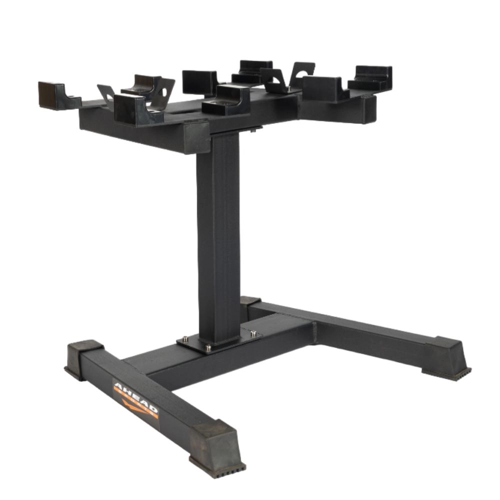 Kit Dumbbell Halter Ajustável Até 32Kg + Suporte Preto