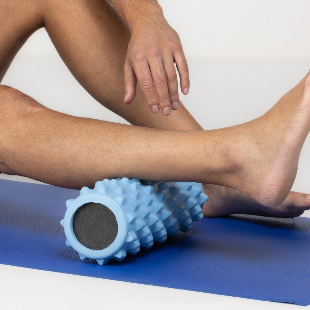 Rolo De Massagem Liberação Miofacioal Fisioterapia (Foam Roller) - Bonafit - Azul Claro