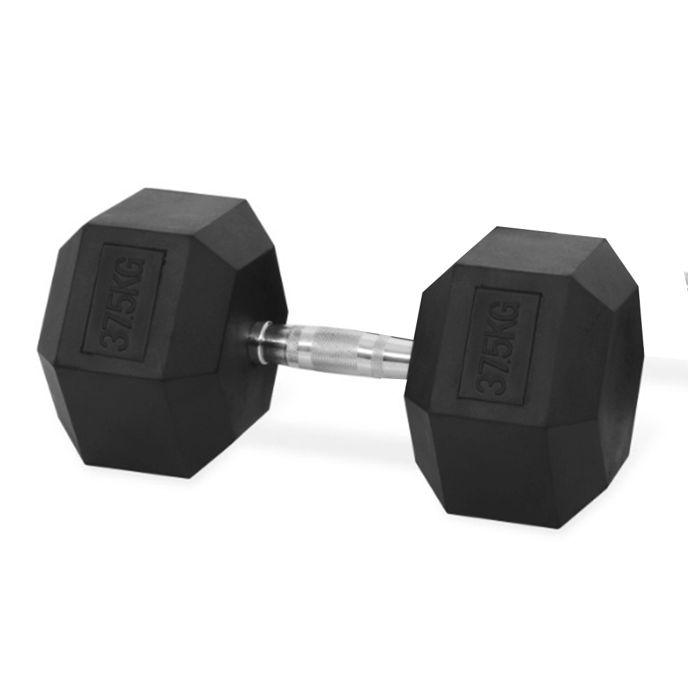 Halter Dumbell Sextavado 37,5Kg (Hex Dumbbell 37.5Kg) - As - Preto
