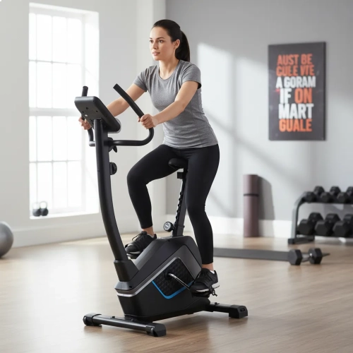 Bicicleta Ergométrica Bonafit Vertical Residencial Preto 120kg 8 Níveis Resistência