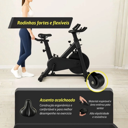 Bicicleta Ergométrica Spinning Inércia Fitness Treino