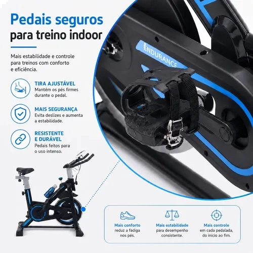 Bicicleta Spinning Ergométrica 13kg 120kg Com Monitor Ahead