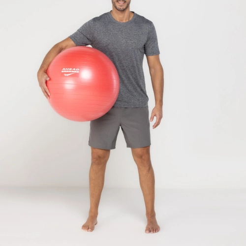Bola Pilates 55cm Ahead Sports Yoga Com Inflador 