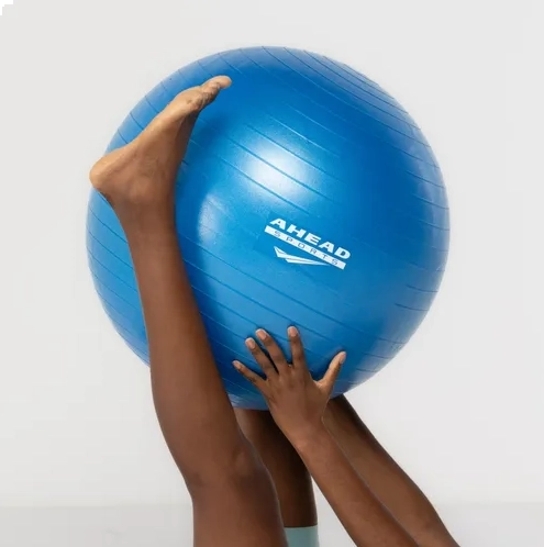Bola Pilates 65cm Azul Com Inflador