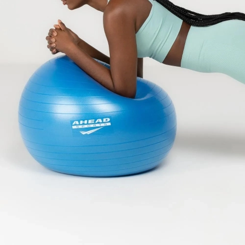 Bola Pilates 65cm Azul Com Inflador