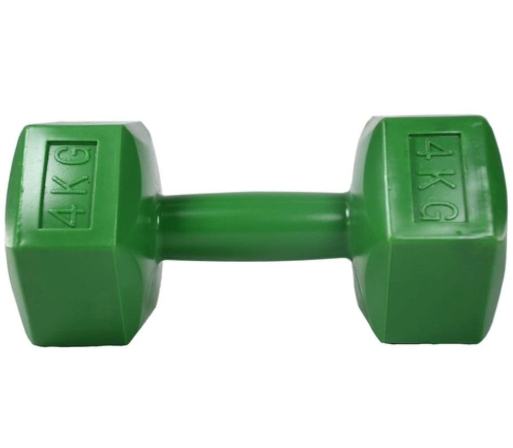 Halter Sextavado 4KG Bonafit Revestimento em PVC Verde, Conforto e Durabilidade