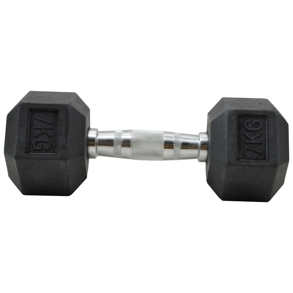 Halter Dumbell Sextavado 7Kg (Hex Dumbbell 7Kg) - As - Preto